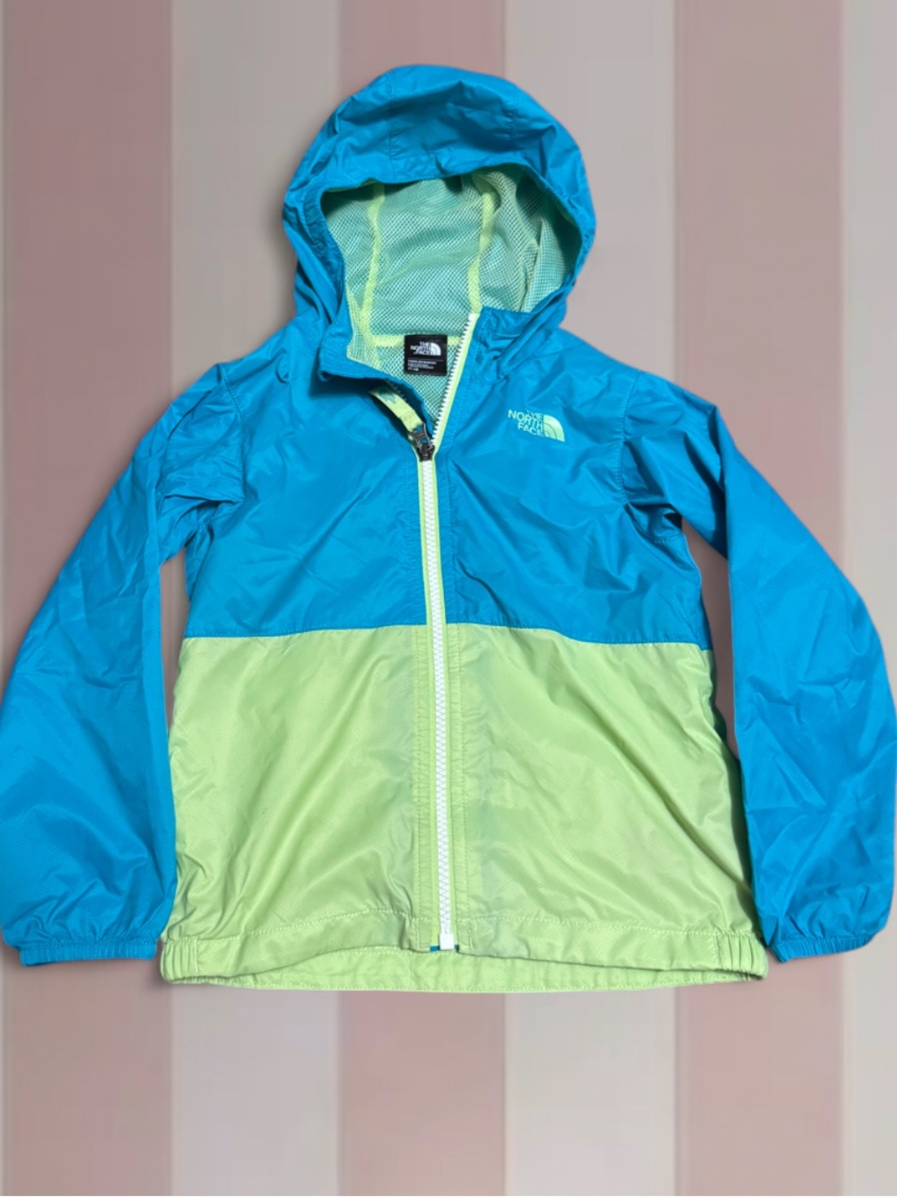 The North Face Kids' Two-Tone Blue & Lime Windbreaker
